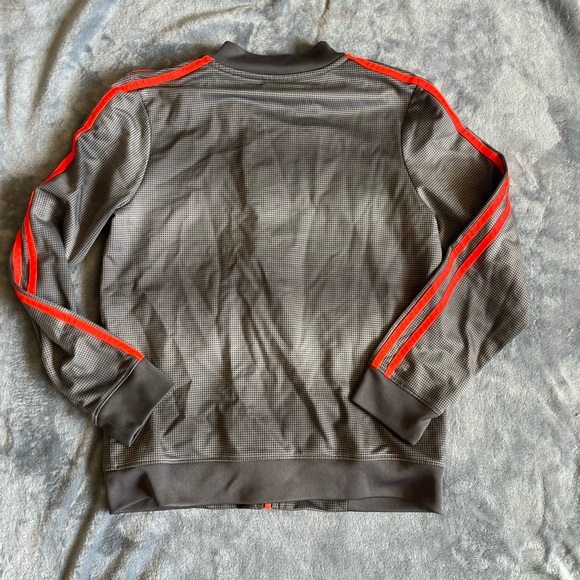 Boys Medium Grey and Orange Adidas Track Jacket - Picture 4 of 4
